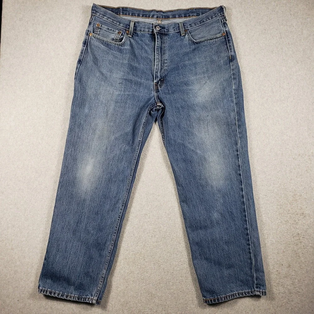 Levi's Mens Jeans 550 Relaxed Fit 40x30‎ Blue Denim Tapered Leg 00550-4886 Good